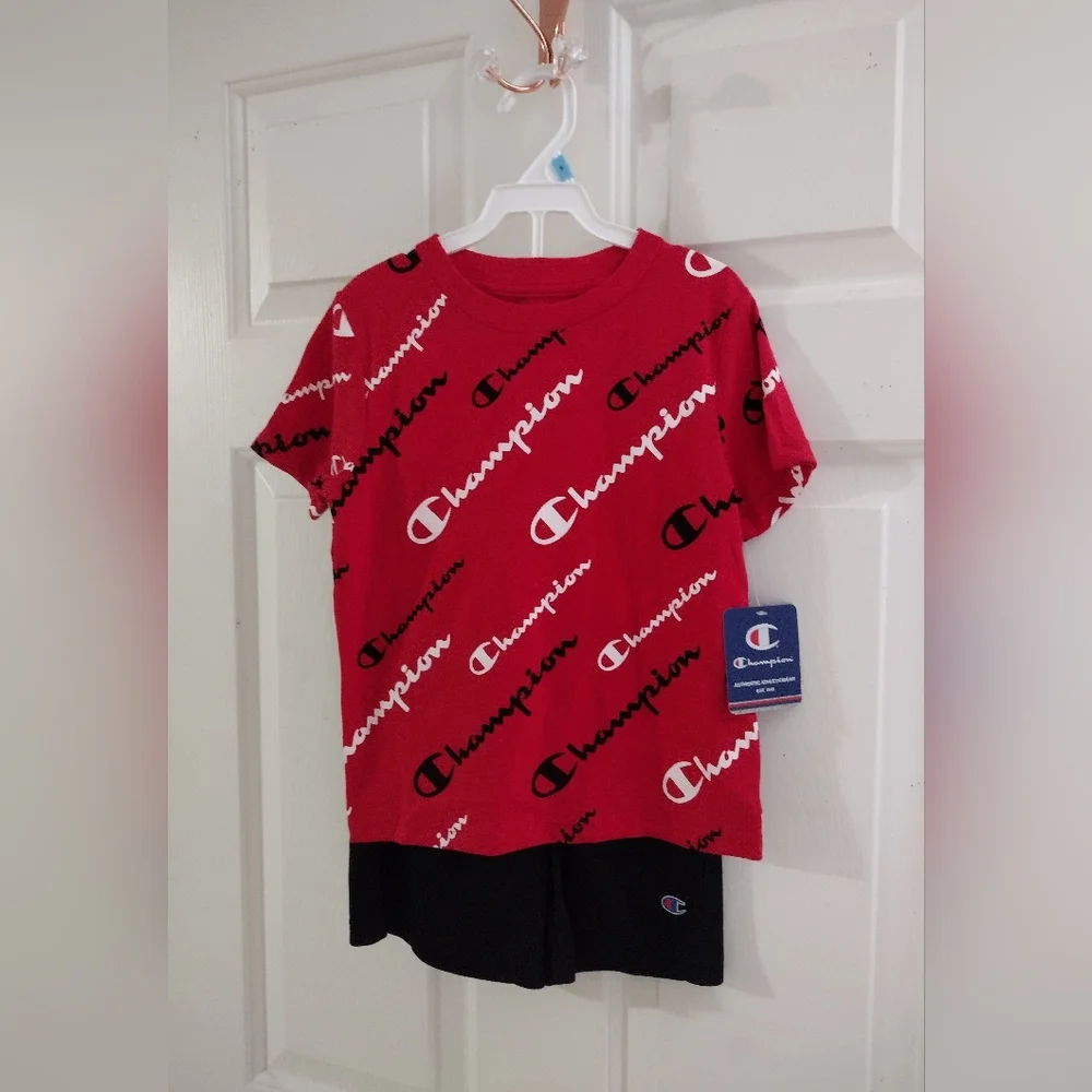Champion Black/Red 2 Piece Set Boys size 5 NWT
